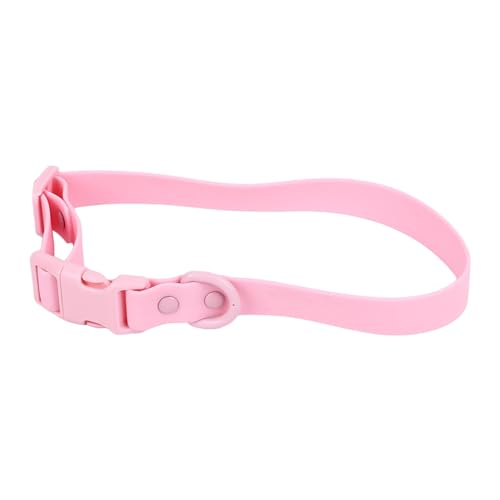 BAOFUYA 2 cm Gepolstertes Hundehalsband, Starkes Halsband, Einfaches Hundehalsband, PVC-Haustierhalsbänder, Bunte Katzenhalsbänder für Welpen, Mittelgroße (Rosa) von BAOFUYA