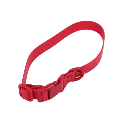 BAOFUYA 2 cm Gepolstertes Hundehalsband, Starkes Halsband, Einfaches Hundehalsband, PVC-Haustierhalsbänder, Bunte Katzenhalsbänder für Welpen, Mittelgroße (Rot) von BAOFUYA