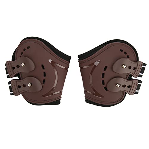 BAOFUYA 2-teiliger Pferdebeinschutz, Atmungsaktive, Luftperforierte Pferdehindbeinstiefel für das Springreiten und Vielseitigkeitsreiten (L) von BAOFUYA