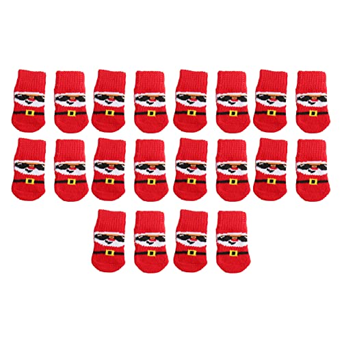BAOFUYA 20 Stück Weihnachtssocken für Hunde, warme, elastische Schuhe, Weihnachtsmuster, Hunde, Katzen, Kurze Socken, Heimtierbedarf für Weihnachten S von BAOFUYA