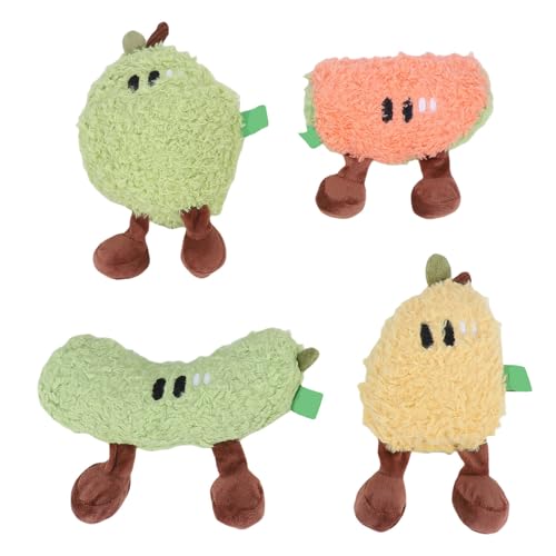 BAOFUYA 4pcs Cat Catnip Chew Spielzeug, Kätzchen Spezifischer Design Sound Aktiviert Spaß Zum Kinderspiel, Quietschende Soundkatze Spielzeug für Innenhüterspiele von BAOFUYA