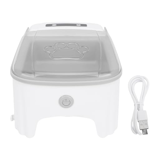BAOFUYA Auto Pet Feeder, Timing -Timing -Spender mit Großer Kapazität mit Einzigartigem Automatischem Deckeldesign für Katzenhund 230x165x110 Mm (Gray) von BAOFUYA