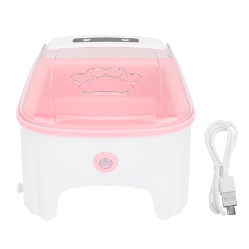 BAOFUYA Auto Pet Feeder, Timing -Timing -Spender mit Großer Kapazität mit Einzigartigem Automatischem Deckeldesign für Katzenhund 230x165x110 Mm (PINK) von BAOFUYA