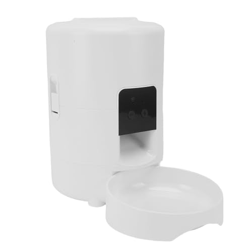 BAOFUYA Automatische Haustierfutterautomaten, WiFi Smart Sensor Cat Dispenser Haustier Troy Food Smart Feeder für Hunde Katzen (White) von BAOFUYA