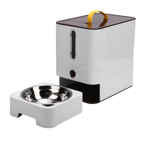 BAOFUYA Automatischer Katzenhund -Lebensmittel -Spender, Multi -funktionaler Gebrauch Geräumige Kapazität Zeitgesteuerte Auto -Haustier -Feeder für Haustier Home Snack Organizer (Dunkelbraun) von BAOFUYA
