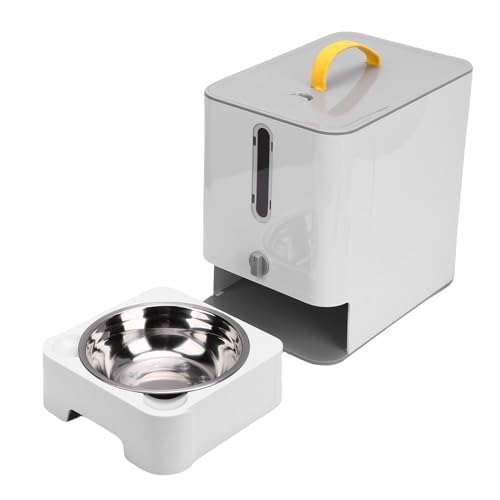 BAOFUYA Automatischer Katzenhund -Lebensmittel -Spender, Multi -funktionaler Gebrauch Geräumige Kapazität Zeitgesteuerte Auto -Haustier -Feeder für Haustier Home Snack Organizer (Grey) von BAOFUYA