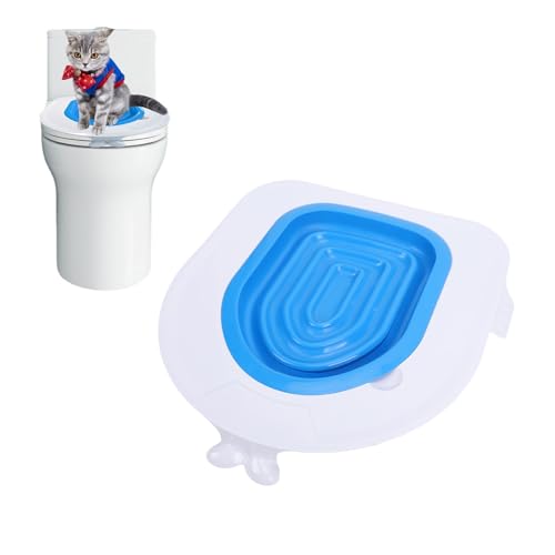 BAOFUYA Cat Toilet Training Kit, Professionelle Universelle Hygienische Nicht -schlupfbare Stufendesign Easy Cleaning Kitty Toilet Trainer von BAOFUYA