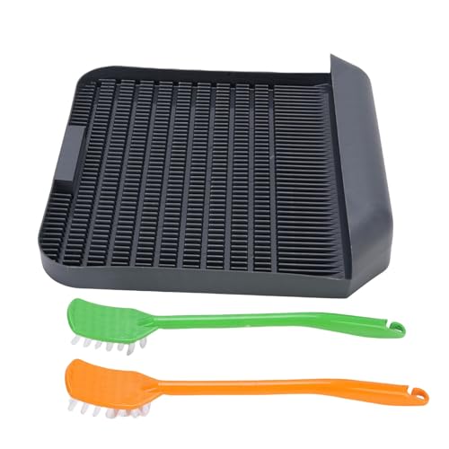BAOFUYA Doppellagige Katzentoilettenmatte, wasserdichte, Selbstreinigende Katzentoilettenmatte für Kleine, ältere Katzen (Gray) von BAOFUYA