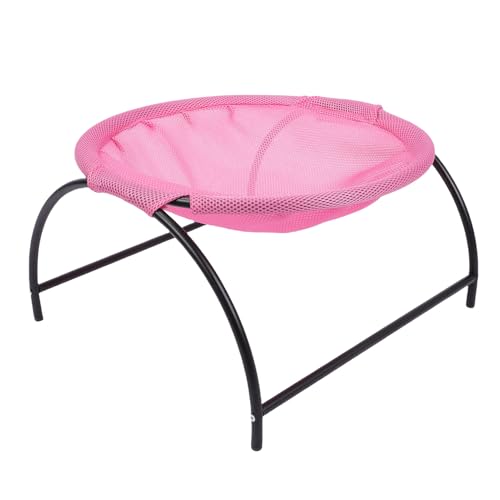 BAOFUYA Erhöhtes Katzenbett, Abnehmbare Waschbare Konstruktionsparnissen Leicht zu Reinigen zu Reinigen zu Reinigen PET -HAIGE Sug Bed für Innenkittelzubehör (Rose) von BAOFUYA