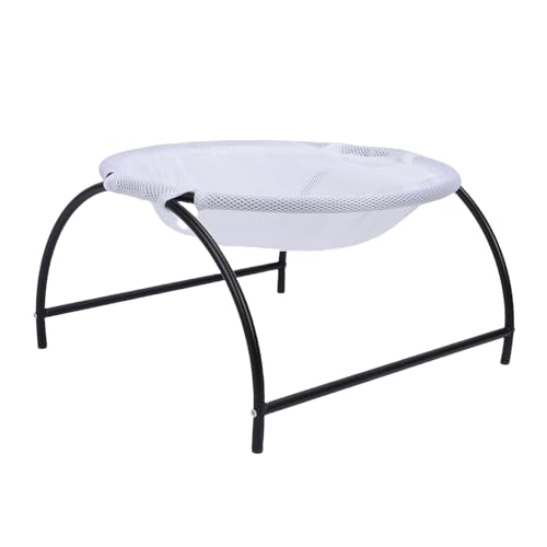 BAOFUYA Erhöhtes Katzenbett, Abnehmbare Waschbare Konstruktionsparnissen Leicht zu Reinigen zu Reinigen zu Reinigen PET -HAIGE Sug Bed für Innenkittelzubehör (White) von BAOFUYA