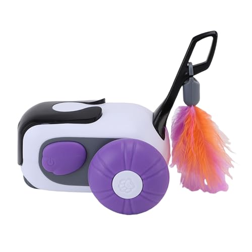 BAOFUYA Fernbedienungs -Katzenspielzeug, Langlebige Batteriegeschwindigkeitsanpassung Multifunktionales Sicheres Smart Interactive Cat Moving Toy für Innenhüter (Purple) von BAOFUYA