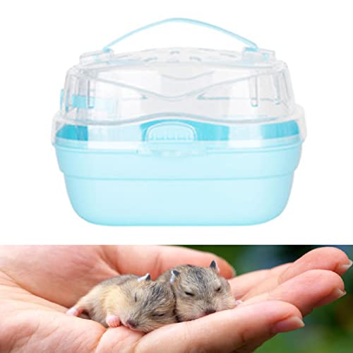 BAOFUYA Hamsterkäfig, Tragbare Hamster-Tragetasche, Käfig, Kleintier-Tragetasche für Reisen Im Freien (Blau) von BAOFUYA