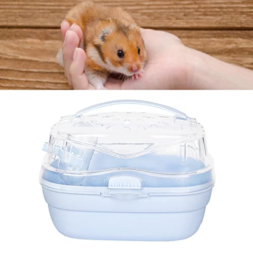 BAOFUYA Hamsterkäfig, Tragbare Hamster-Tragetasche, Käfig, Kleintier-Tragetasche für Reisen Im Freien (Cremeblau) von BAOFUYA