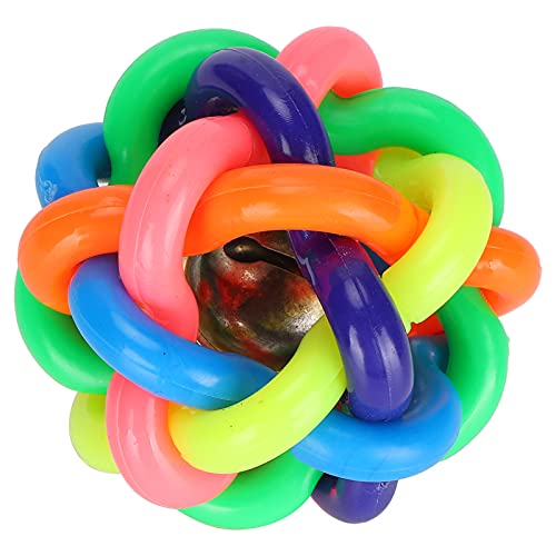 BAOFUYA Haustier -Vokalspielzeug Buntes Soft Bell Ball Langlebige Kauspielzeug, Interaktives Training für Intelligentere und Glücklichere Haustiere, 1 Spielzeug Inklusive (Mittelgröße 7,5 cm) von BAOFUYA