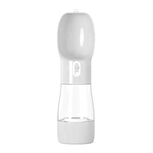 BAOFUYA Haustiernahrung Wasserflasche, Tragbare Hundeswasserflasche mit Lebensmittelbehälter Lecknachweis für Wanderweg Im Freien Im Freien (Gray) von BAOFUYA