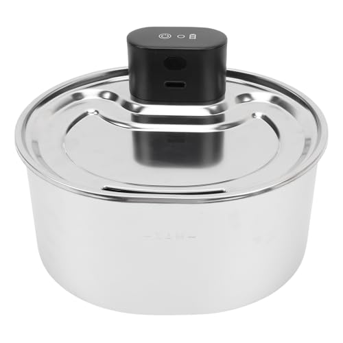 BAOFUYA Haustierwasserspender, Automatischer Edelstahlkatze Trinkbrunnen 3.2L Kabelfreier Haustierwasserspender für Innengebrauch von BAOFUYA