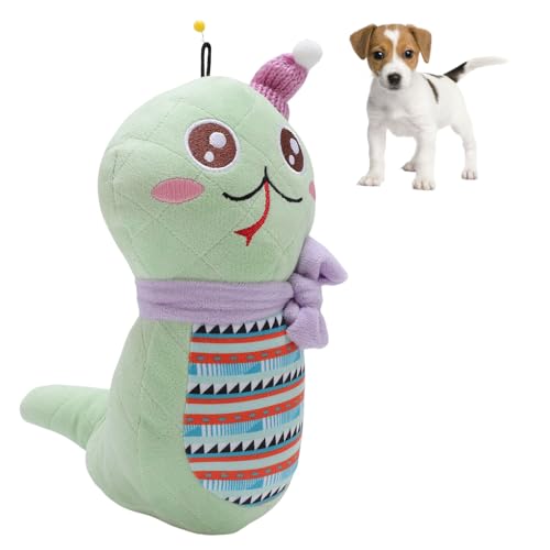 BAOFUYA Hundekiefern Spielzeug, Süßes Design Hoher Dichte Plüsch Stoff Selbst Unterhaltsam Angenehmes Zahnen Spielzeug für Kleine Hunde (Green) von BAOFUYA