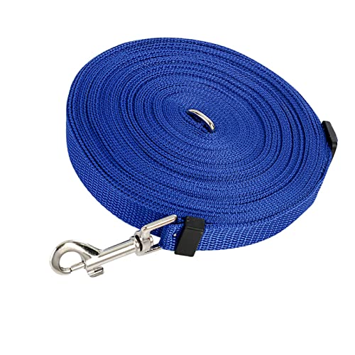 BAOFUYA Hundetrainingsgürtel Einstellbare Tragbare Hunde Langer Gürtel für EIN Großes Training von Wandercamping, Zinklegungsseil für den Außengebrauch Im Freien (Blue) von BAOFUYA