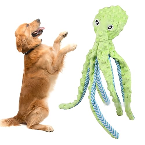 BAOFUYA Interaktives Hundespielzeug | Niedliche Oktopusform | Plüschig und Langlebig, Reduziert Langeweile, Geeignet für Kleine, Mittelgroße und Große Hunde von BAOFUYA