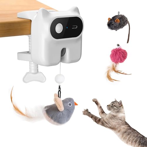 BAOFUYA Katze Interaktive Federspielzeug, Hängende Tür Katzenpackkugelspielzeug Süße Tierfigur für Haustierspieljagd BAOFUYA Katze Interaktive Federspielzeug, Hängende Tür Katzenpackkugelspielzeug Süße Tierfigur für Haustierspieljagd von BAOFUYA