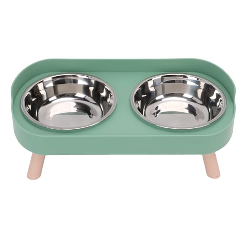BAOFUYA Katzenfutterschale, Kleine Hundetierschale Erhöhte Katzengerichte, die Wasserversorgungen für Nahrungswasser Füttern (Green) von BAOFUYA