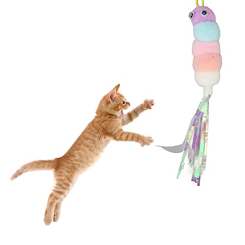 BAOFUYA Katzenspielzeug mit Hängender Tür, Einziehbares Kätzchenspielzeug, Einfache Installation, Hängendes Türkätzchenspielzeug mit Verstellbarer Schnalle Zum Spielen, Trainieren, von BAOFUYA