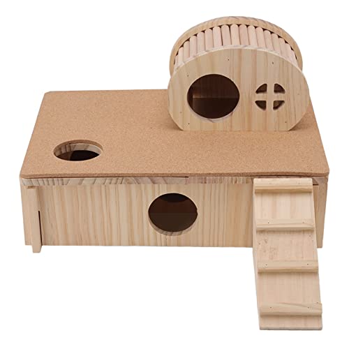 BAOFUYA Kleintier-Aktivitäts-Spielzeug-Hamster-Häuser, Verstecke aus Holz, Hamster-Spielplatz-Plattform für kleine Haustiere, Chinchilla-Kaninchen von BAOFUYA