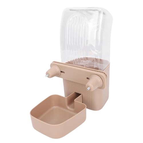 BAOFUYA Pet Cage Wasserspender, 1200 Ml Geräumige Kapazität Leicht zu Säubern Universeller Kompatibilität Automatische Hängende Wasserschale für Katzenhundkiste (Brown) von BAOFUYA