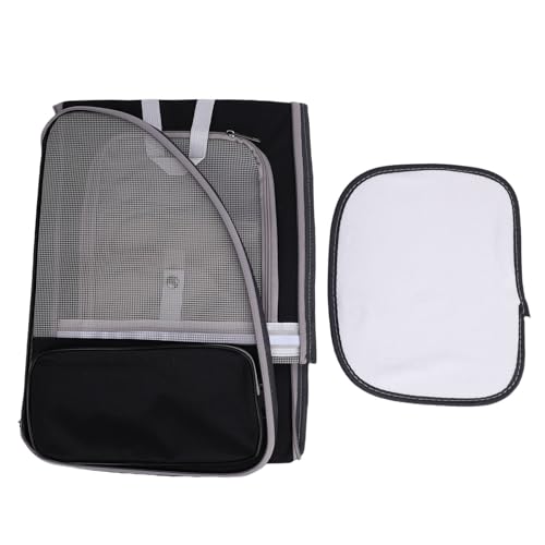 BAOFUYA Pet Carrier -, Katze, der Rucksackhund Tragbarer Reisetasche mit Belüftetem Design für Tägliche Ausflüge Trägt (Black) von BAOFUYA