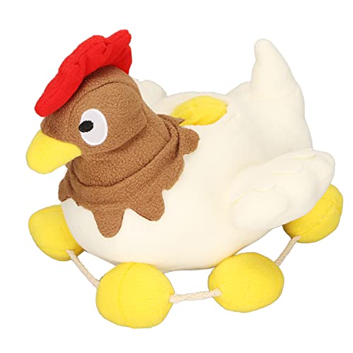 BAOFUYA Plüsch Huhn Kauen Spielzeug, Hide Hen Egg Quietschendes Puzzle Plüsch Hunde Kauen Spielzeug Pädagogisches Plüsch Haustier Spielzeug Ostergeschenk Küken Quietsch Spielzeug für Hunde von BAOFUYA