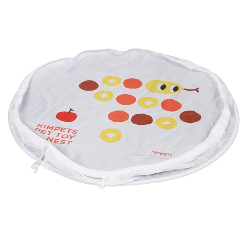 BAOFUYA Schnelle Rolling -Ball -Spielmatte, Interaktives Katzenspielzeug für Innenhaus mit Schlangenmuster -Design (White) von BAOFUYA