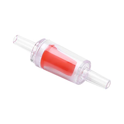 BAOFUYA Schwarzer Plastik 10pcs One -We -Return Check Ventil für Aquariumluftpumpenfischtank (Transparentes Rot) von BAOFUYA