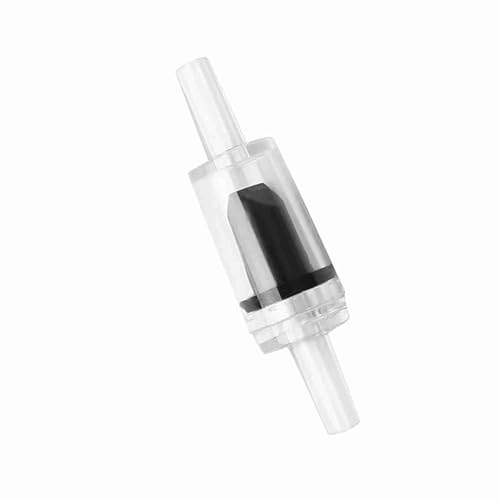 BAOFUYA Schwarzer Plastik 10pcs One -We -Return Check Ventil für Aquariumluftpumpenfischtank (Transparentes Schwarz) von BAOFUYA