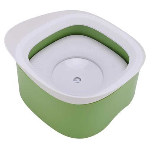 BAOFUYA Schwimmende Hundwasserschale, Spritzer Beweis Verunreinigungsreduzierung PP Hundewasserkostschale für Unordentliche Trinker Gebrauch (Green) von BAOFUYA