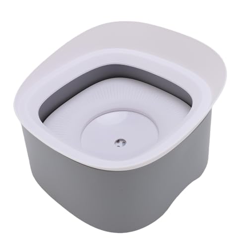 BAOFUYA Schwimmende Hundwasserschale, Spritzer Beweis Verunreinigungsreduzierung PP Hundewasserkostschale für Unordentliche Trinker Gebrauch (Grey) von BAOFUYA