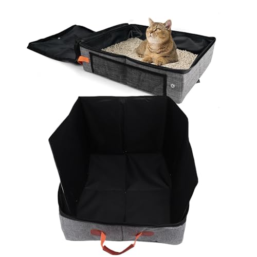 BAOFUYA Tragbare Katze -Reise -Katzentoilette, Leckere Hochseitige Wände Design Geräumige Kapazität Multifunktionales Zusammenklappbares Katzenstreuträger für das Auto Hotel BAOFUYA Tragbare Katze -Reise -Katzentoilette, Leckere Hochseitige Wände Design Geräumige Kapazität Multifunktionales Zusammenklappbares Katzenstreuträger für das Auto Hotel von BAOFUYA
