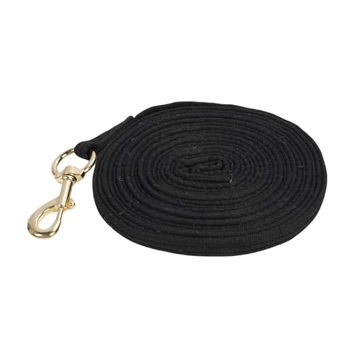 BAOFUYA Trainingsseil für, 8,2 M, Strapazierfähig, Zugfeste Kontrollleine für den Reitsport mit Schneller Halfterbefestigung für und Nutztiere (Black) von BAOFUYA