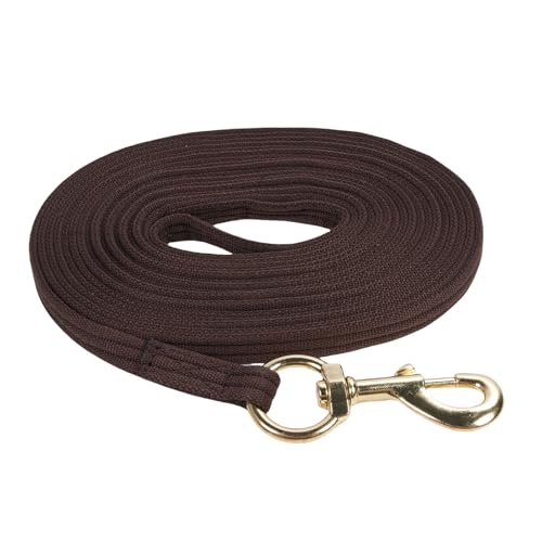 BAOFUYA Trainingsseil für, 8,2 M, Strapazierfähig, Zugfeste Kontrollleine für den Reitsport mit Schneller Halfterbefestigung für und Nutztiere (Brown) von BAOFUYA