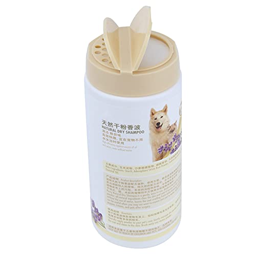 Trockenreinigungspulver für Haustiere Haustier Trockenreinigungspulver, Wasserloses Haustier Shampoo Haustier Reinigungspulver ohne Ausspülen für Hunde von BAOFUYA