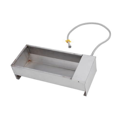 BAOFUYA Viehwassertrog, Edelstahl-Geflügelwassertrinkbehälter mit Großer Kapazität für Hühner, Enten, Gänse, Kühe, Schafe von BAOFUYA