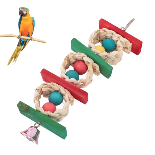 BAOFUYA Vogelpapageien-Kauspielzeug, Kiefernholz Maisschale Holzblock Vogel Papagei Spielzeug für Kleintiere afrikanische Grauaras von BAOFUYA