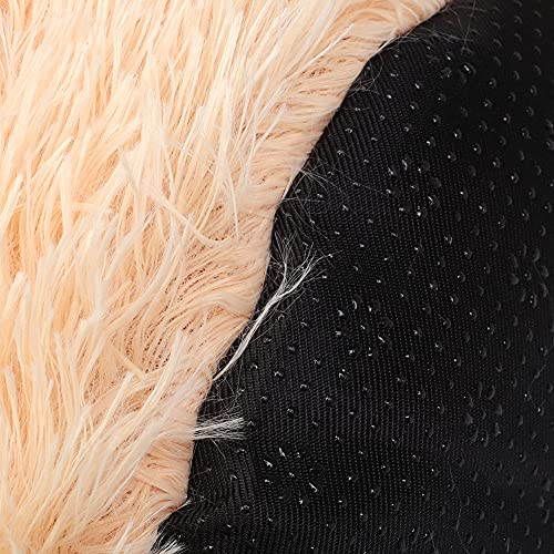 BAOFUYA Warmes Plüsch-Haustier Bett, Hunde-Haustier Matte, Rutsch Feste Unterseite, Bequeme Matte für Kleine Hunde Katzen, Winter Kissen Geeignet Rosa Gelb Dunkelgrau Lila XS M L von BAOFUYA
