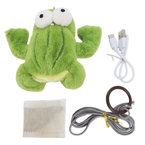 BAOFUYA Weiche Elektrische Frösche Interaktives Spielzeug, Sensorbewegung Innovatives Design Fine Plüsch Kätzchen Quietschendes Katzenspielzeug für Katzenspiele Katzenminze BAOFUYA Weiche Elektrische Frösche Interaktives Spielzeug, Sensorbewegung Innovatives Design Fine Plüsch Kätzchen Quietschendes Katzenspielzeug für Katzenspiele Katzenminze von BAOFUYA