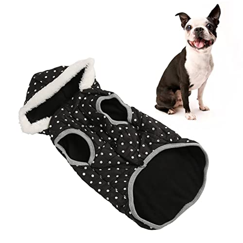 BAOFUYA Winddichter Hundemantel, stilvoller Gepunkteter Warmer Hunde-Hoodie-Welpenmantel mit Kapuze für Hunde bei kaltem Wetter für Welpen im Winter bei kaltem Wetter S BAOFUYA Winddichter Hundemantel, stilvoller Gepunkteter Warmer Hunde-Hoodie-Welpenmantel mit Kapuze für Hunde bei kaltem Wetter für Welpen im Winter bei kaltem Wetter S von BAOFUYA