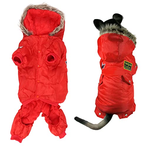 BAOFUYA Winter-Hundekleidung, lustige Hoodies, Dicker, gepolsterter Hunde-Hoodie-Mantel, Haustier-Mantel, Kleidung, Hunde-Daunenjacke, Kostüm 5XL von BAOFUYA