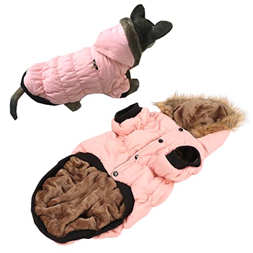 BAOFUYA Winter-Hundekleidung für Hunde mit Kapuze, verdicken, gepolsterter Hunde-Hoodie-Mantel, Haustiermantel, Kleidung für Haustiere, Daunenjacke, Kostüm 4XL von BAOFUYA