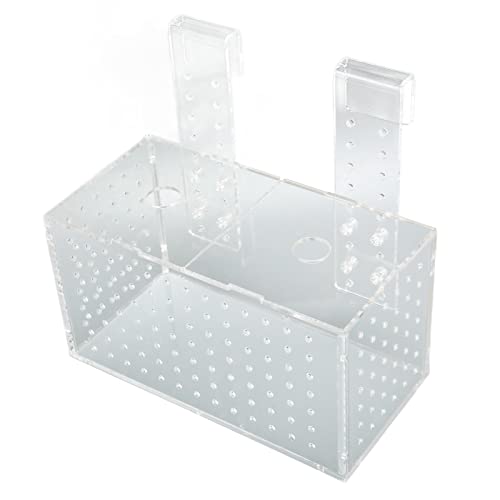 Fischzuchtbox, Transparente Fischzuchtbox mit Deckel Fischzucht-Isolierbox Einfach zu Installierende Fischtank-Inkubatordose für Baby-Fischgarnelen (20 * 10 * 11 cm) von BAOFUYA
