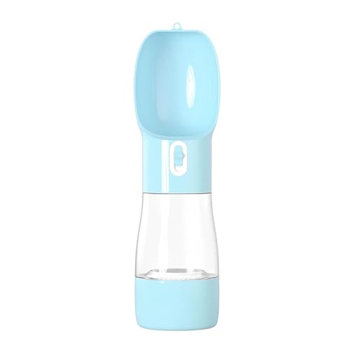 Haustiernahrung Wasserflasche, Tragbare Hundeswasserflasche mit Lebensmittelbehälter Lecknachweis für Wanderweg Im Freien Im Freien (Blue) von BAOFUYA