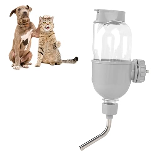 Hundezwinger Wasserflasche Spender, Doppelperlendesign Käfigkiste Hänge Haustier -Trinkflasche für Welpenkatze Kaninchen (BAOFUYAe2rgbatv7x-11) von BAOFUYA