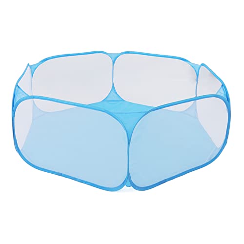Kleinstier -Spielstall, Faltbarem Atmungsaktivem Haustierplaypen mit Interaktiv (Blue) von BAOFUYA